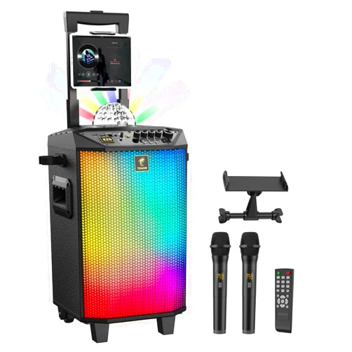 TONOR Wireless Karaoke Machine for Adults, TONOR PA System Portable Bluetooth Singing Speaker with Dual Wireless Microphones Microfono, Disco Ball for Home Karaoke, Party, Class and Church K20