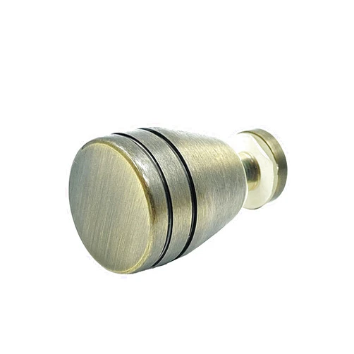 BRIXWELL KDSMAB Deluxe Series Glass Door Knob Single Mount Antique Brass