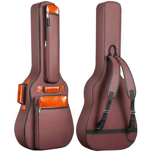 CAHAYA Guitar Bag 40 41 42 In 6 Pockets Guitar Case Water Resistent Oxford Cloth 0.5 In Extra Thick Sponge Padded for Acoustic Classical Guitar with Anti-theft Pocket CY0150