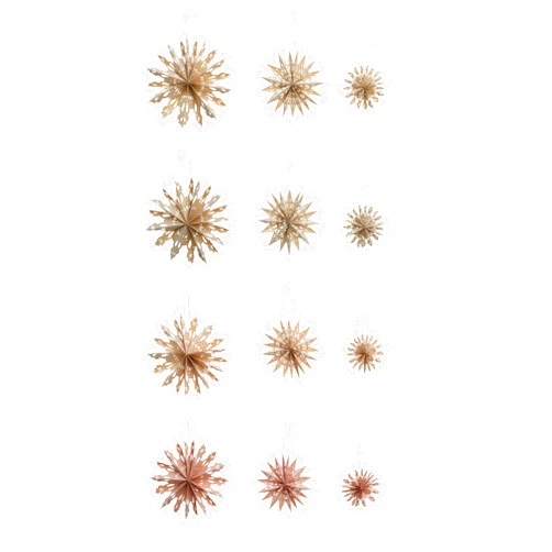 Creative Co-Op Handmade Recycled Paper Snowflake Ornaments, Boxed Set of 6, 2 Colors