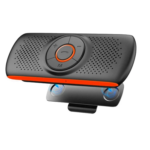 SKYBESS Car Bluetooth Speaker for Cell Phone, Portable Bluetooth Handsfree Car Kit Wireless in Car Speakerphone Music Player with Visor Clip, Supports Siri Google Assistant TF Card Playback