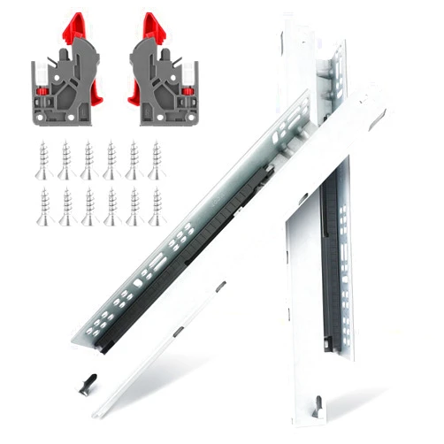Tobinice 6 Pair of 18 Inch Soft Close Undermount Bottom Mount Drawer Slides 100lb Load Capacity Full Extension Concealed Drawer Glides Rails