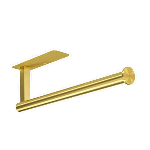 ASTOFLI Gold Paper Towel Holder, Wall Mount Paper Towel Holder, Sturdy Under Cabinet Paper Towel Holder Wall Mount, Strong Self Adhesive Wall Paper Towel Holder