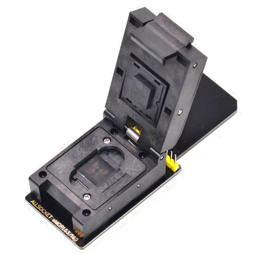 ALLSOCKET New BGA153 SD Reader eMMC153+169 Adapter Programmer Socket FBGA153/169 Ball for Samsung Toshiba Kingston Skhynix KMVTU000LM-B503 Flash Memory Reading/Writing(Black-SD Adapter)