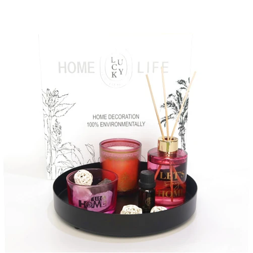 Bicrops 4pack fragrance reed diffuser/Garden Lavender/reed diffuser set,oil diffuser &scented candle&reed diffuser sticks,air freshener for bedroom bathroom office,fragrance and gifts