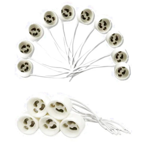 Generic Nastyaer for LED Strip GU10 Socket for Halogen Bulb Base Line Lamp Base Down Light Track Light Indoor Lighting - (Base Type: 5 Pcs)