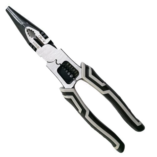 Hamind Needle Nose Pliers, Hamind 9 Inch Long Needle Nose Pliers with Wire Stripper and Crimper, Multipurpose Combination Pliers, 5-in-1 Needle Nose for Bending, Crimping, Stripping, Twisting Cutting Wires