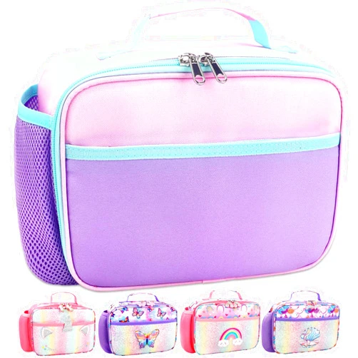 RHCPFOVR Kids Lunch Box for Girls Teens Insulated Lunch Bag Reusable Lunch Tote Kit for School Travel