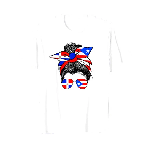 Cute Dominican And Puerto Rican Designs Co. Half Dominican And Puerto Rican Rico Flag DominiRican Girl T-Shirt