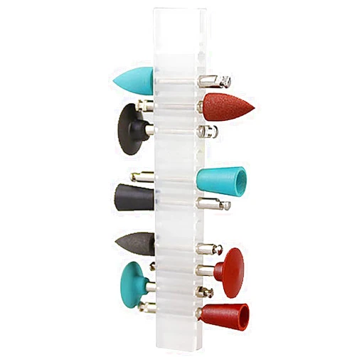 Airgoesin Composite Polishing Burs Kit for Low Speed Contra Angle Kit RA Shank Latch Type 2.35mm for Ceramic Porcelain Jewelry Beads Nails Polishing Grainding Burs Fits Dremel