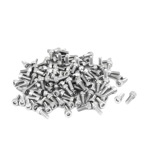 uxcell® M4x10mm Thread 304 Stainless Steel Hex Socket Head Cap Screw Bolt DIN912 120pcs