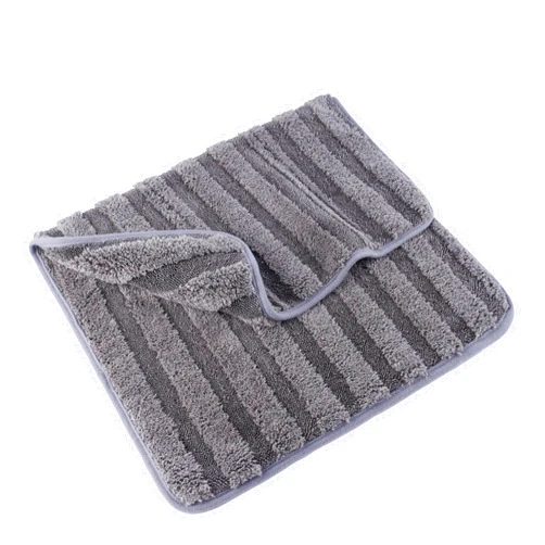 POLYTE Twist Yarn and Fleece Microfiber Drying Towel (16x24, Gray)