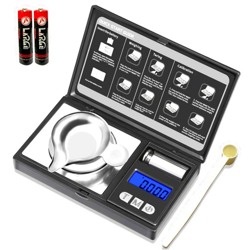 THINKSCALE Milligram Scale, 50g/0.001g Digital Jewelry Scale, Micro Gram Scale for Powder, Medicine, Gold, Gem, Reloading, Mg Scale 6 Units, Tare, Cal Weight Included