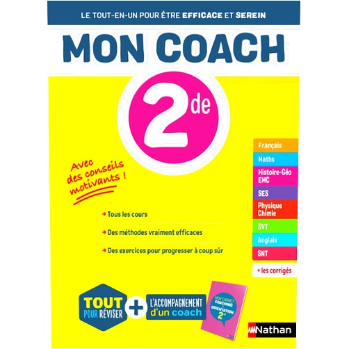 Pierre-Antoine Desrousseaux,Collectif Mon coach 2de - Toutes les matières Seconde 2024-2025 - Mathématiques, Physique-Chimie, SVT, SES, Français, Histoire-Géographie, Anglais (French Edition)
