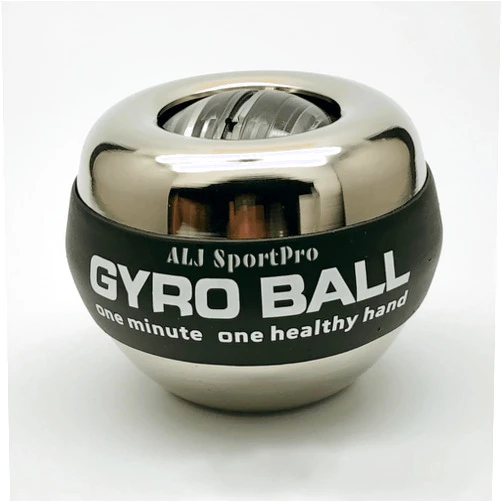 ALJ SportPro All-Metal Power Gyro Ball | Weighted Auto-Start Hand Wrist Forearm Trainer | Full Body Muscle and Joint Exerciser | includes Portable Ball Bag | Essential for Fitness