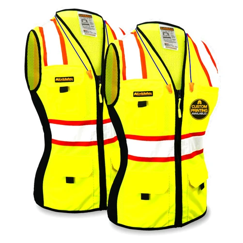 KwikSafety - Charlotte, NC - FIRST LADY Safety Vest for Women, High Visibility Reflective Strips, Meets ANSI & OSHA