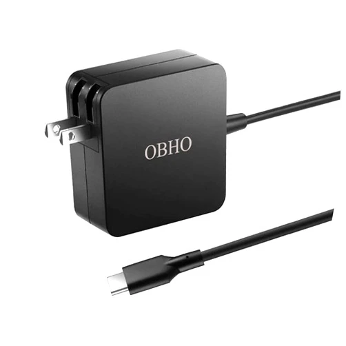 OBHO 65W 45W Chromebook Charger USB C Charger for Acer Adapter Replacement for Lenovo Dell HP Asus Samsung Sony Mac Book Pro 2016 Google Pixel 3/2 XL Galaxy S9+ Note 8 S8 USB-C Port Type C PD Charger 5-20V