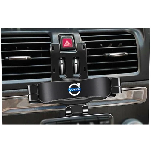 IASJKI Car Phone Holder for Volvo XC60 2009 2010 2011 2012 2013-2017, Car Phone Cradle, Car Phone Mount 360° Rotation, Car Phone Mount Cradle, Shockproof Holder, Car Holder Accessories,C Black