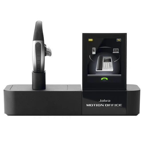 Jabra Motion Office MS Certified for Skype for Business Bluetooth Headset with Touch Screen Base for Desk Phone, VoIP Softphone, Mobile Phones and Tablets