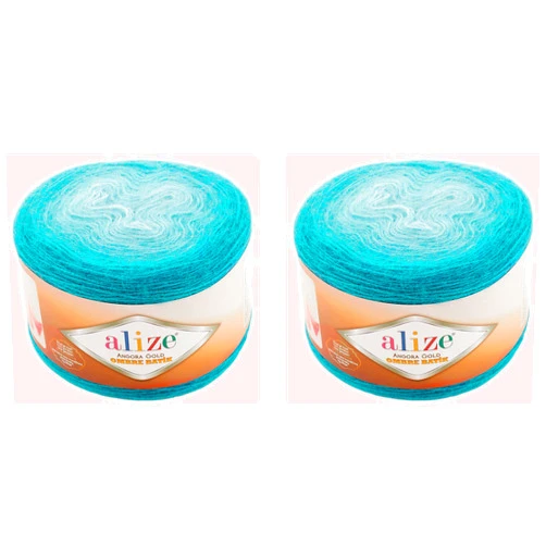 Alize Angora Gold Ombre Batik 2skn 300gr 1805yds 20% Wool 80% Acrylic Soft Yarn Thread Crochet Lace Hand Knitting Turkish Yarn (7245)