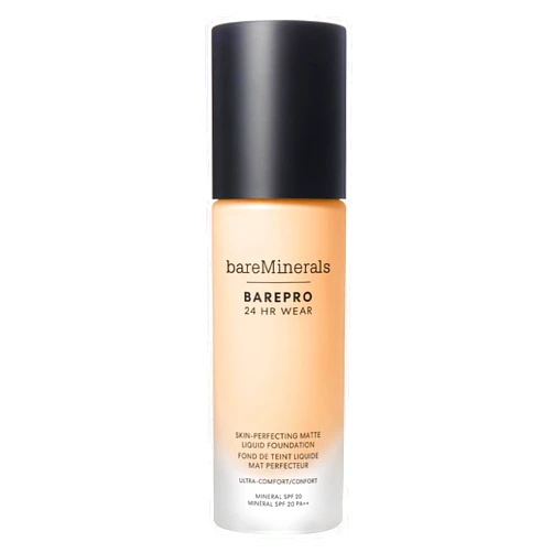 bareminerals Barepro 24HR Wear Matte Liquid Foundation Mineral SPF 20, Full Coverage Foundation Makeup for Mature Skin, Oil-Free, Vegan