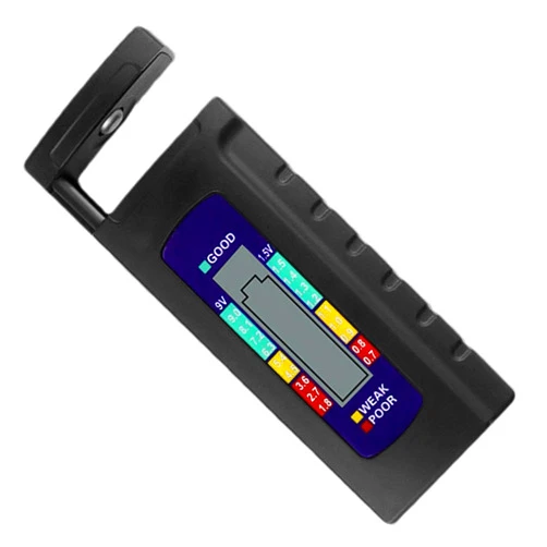 Generic Small Battery Tester - Battery Tester Device, Battery Health Checker | AA AAA C D 9V Button Cell Tester, Accurate Battery Life Meter for Household, Portable Checker for Home Office Use