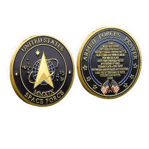 YIQILAFADA United States Space Force Challenge Coin US Command - USA Military Veteran Military Gifts Coin for Men Gift