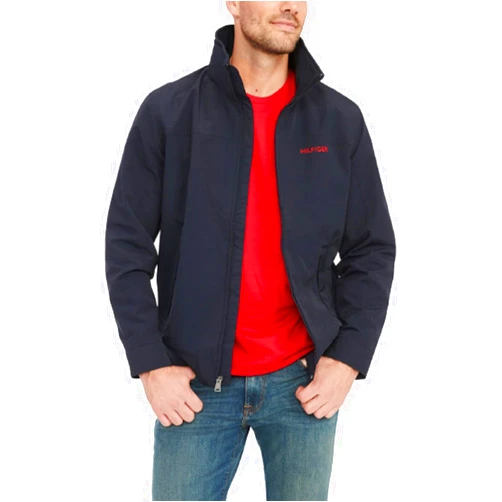 Tommy Hilfiger Men's Seated Fit Regatta Jacket with Magnetic Zipper
