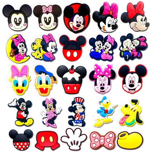 Shiomay 25 40Pcs Cartoon Shoe Charms for Croc Clog Sandals Bracelets Decoration, Cute Charms for Kids Party Favor