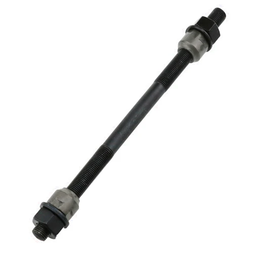Meuey Lyot Bike Axle 190mm Bicycle Multiple Speed Rear Hub Axle M10 Black 26TPI Wheel Cone Lock Nut Kit -1PCS