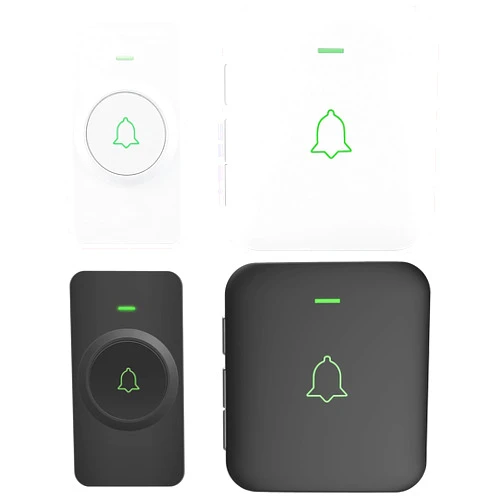 AVANTEK Mini Waterproof Doorbell, 2 Transmitters + 2 plug-in Receivers Included, Operating at 1000 Feet with 52 Melodies, 5 Volume Levels & LED Flash