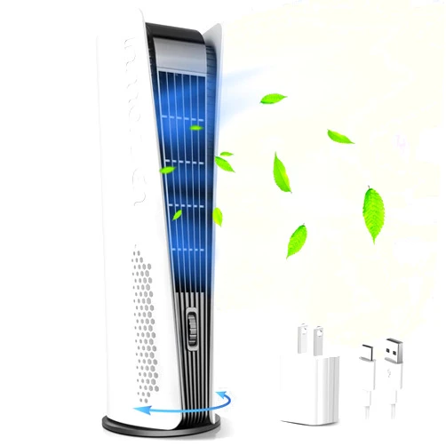 SISMEL Tower Fan for Bedroom,Oscillating fan for bedroom,Quiet Floor Fan,90° Oscillating Bladeless Fan,Portable Fan with 3 Speeds, Timer, LED Display,Rechargeable Desk Fan for Home Office