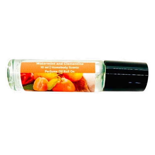 Generic Watermint and Clementine 10 ml Perfume Roll On, Fruity Perfume, Citrus Perfume, Orange Scent Perfume, Cruelty Free, Travel Size Perfume by Homebody Scents