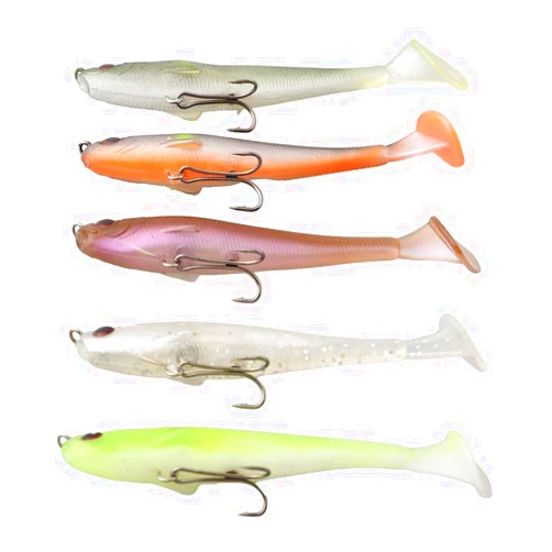 YUNHUNG 5pcs Megabass Magdraft Swimbait Sinking Soft Lure with Metal + Plastic Material