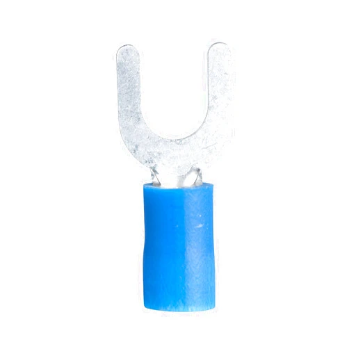 Gardner Bender 10-114 Terminal Spade, 16-14 AWG, Stud Sz 8-10, Blue (100 pk), Actuant