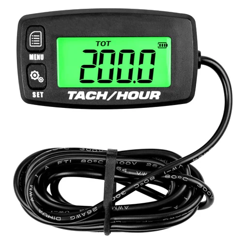 Runleader Digital Hours Tachometer, Maintenance Reminder,RPM Alert for Gasoline engine powered Lawn Mower Generator Compressor Outborad Motor Motorcycle etc.