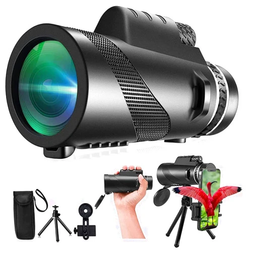 Winczaueh New 2024 Monocular-Telescope High Powered Monocular with Smartphone Adapter Tripod-BAK4 Prism Monocular for Adults Bird Watching/Wildlife/Hunting/Camping/Travelling
