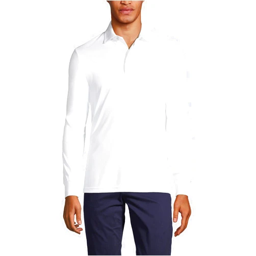 Lands' End Men's Long Sleeve Supima Cotton Polo Shirt