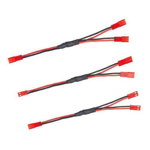 Share Goo 3Pcs ShareGoo JST Plug Splitter,JST Male Female Y Parallel Cable Harness Wire Compatible with Traxxas Tamiya Redcat Axial 1/10 RC Crawler Cooling Fan ESC Battery Motor Roof Led Lights