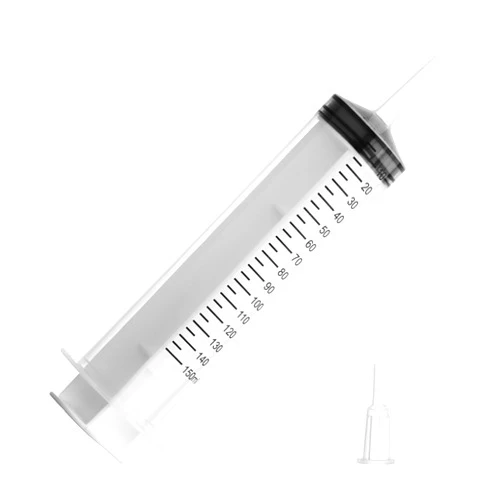 Vaokin 150ml Large Syringes, Individually Sterile Sealed Plastic Syringe for Liquid, Scientific Labs, Measurement, Pet Feeding ,Ink Refilling ,Oil or Glue Applicator(1 Pack)