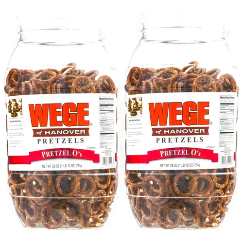 Wege Of Hanover Pretzel O's- Two 28 oz. Barrels