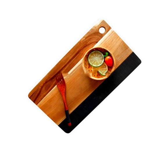 Mlaea Rectangular Food Tray, Exquisite Marble Acacia Wood Splice Tray Coaster, Hotel Cafe Serving Tray for Food Tea Set Decoration(Size:30 * 20cm)