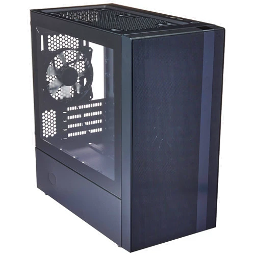 Cooler Master MasterBox NR400 - mATX Mini Tower Case with Tempered Glass Side Panel, 2 x 120mm Pre-Installed Fans, Flexible Air Flow Configurations, Cable Management