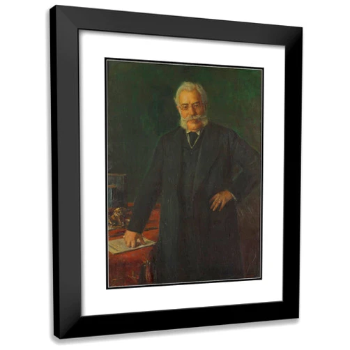 ArtDirect Johann Victor Krämer 15x18 Black Modern Frame and Double Matted Museum Art Print Titled - Johann Freiherr Von Chlumecky (1908)