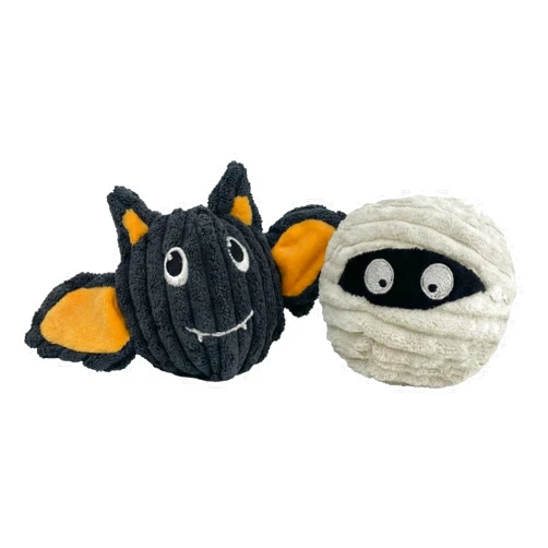 Pet Lou Batmmy Squeaky Ball Dog Toy, Twin Pack (4