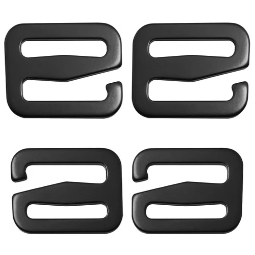LUORNG 4PCS G Shaped Wave Buckles Backpack Strap Belt Hook Outdoor Webbing Buckle Clips