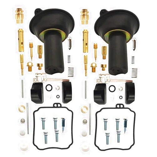 AXSCROAW 2-Pack Carb Rebuild Kits Carburetor Repair Kit Float Plunger Diaphragm Replacement for Yamaha XVS650 V Star 650 1998-2016