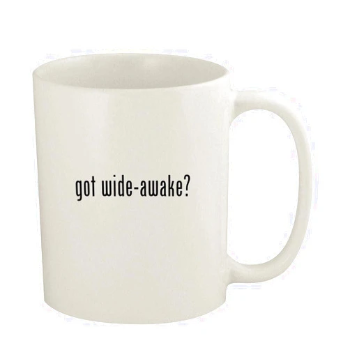 Knick Knack Gifts got wide-awake? - 11oz Ceramic White Coffee Mug, White
