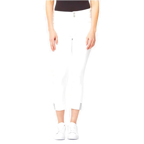WallFlower Women's Luscious Curvy 23.5'' Crop Mid-Rise Insta Stretch Juniors (Standard and Plus)