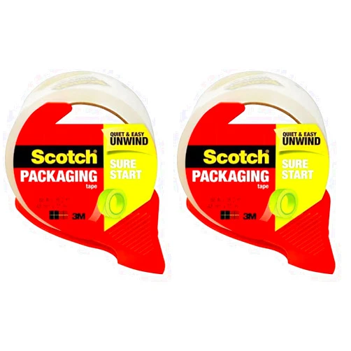 3M Scotch Sure Start Shipping Packaging Tape, 1.88